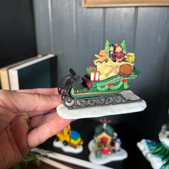 Department 56 Accessories Brick Lift, North Pole Sleigh, School Sleigh Express - Picture 5 of 12